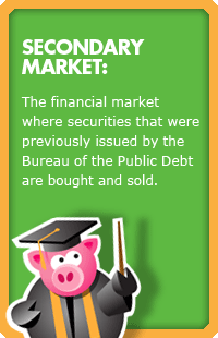 Secondary Market: The financial market where securities that were previously issued by the Treasury are bought and sold.